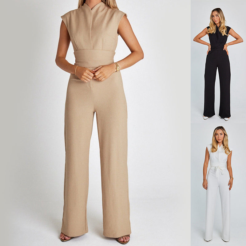 The Elegant Sleeveless Wide-Leg Jumpsuit
