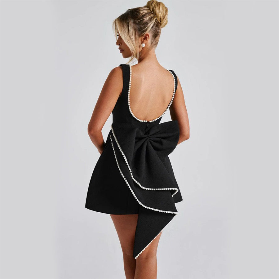 The Pearl & Bow Backless A-Line Party Dress