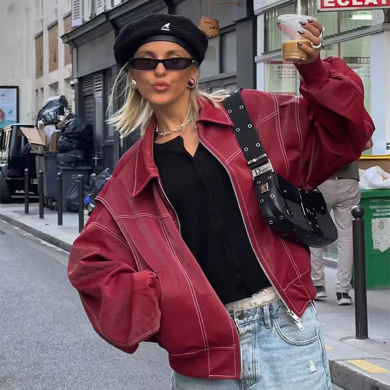 The Effortless Chic Faux Leather Moto Jacket