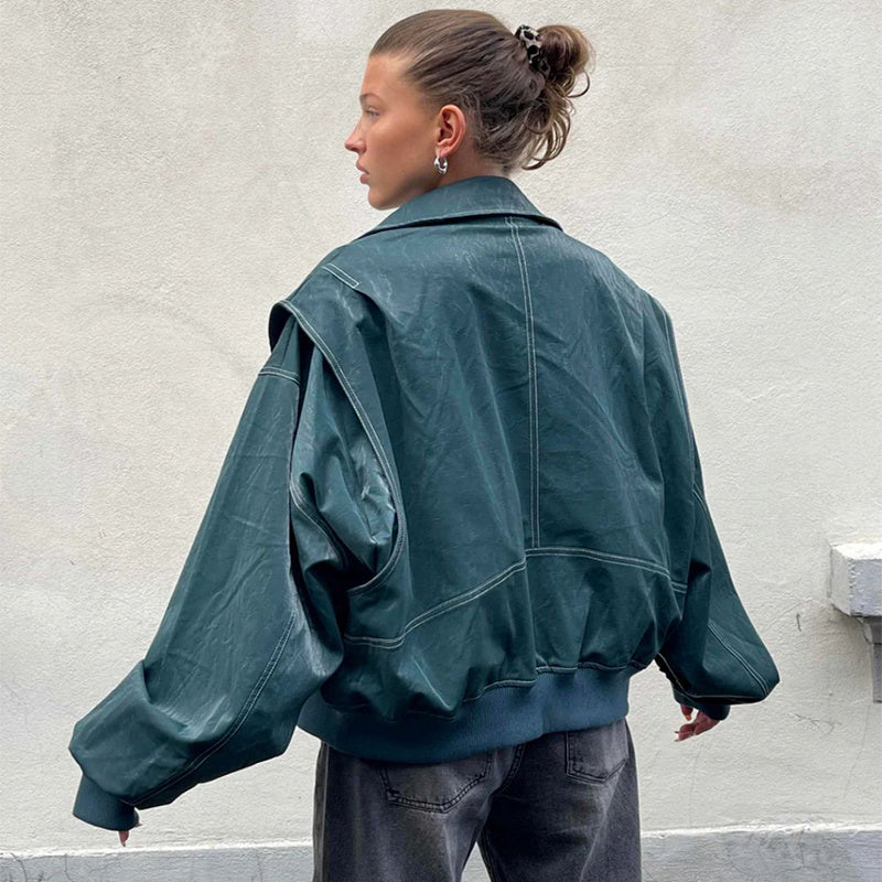 The Effortless Chic Faux Leather Moto Jacket