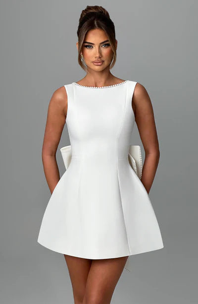 The Pearl & Bow Backless A-Line Party Dress