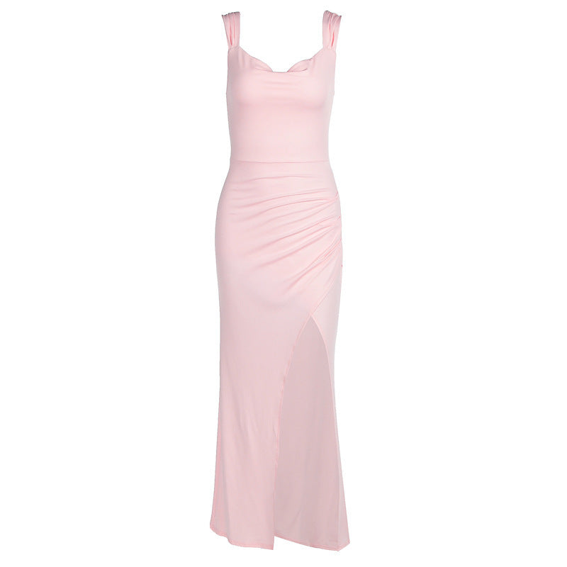 The Elegant Slit Maxi Dress with Back Tie