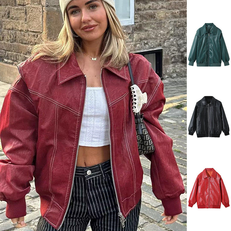 The Effortless Chic Faux Leather Moto Jacket