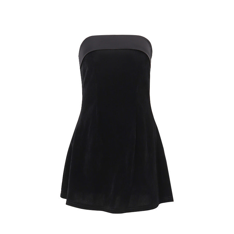 The Glamorous Satin Tube-Top Mini Dress