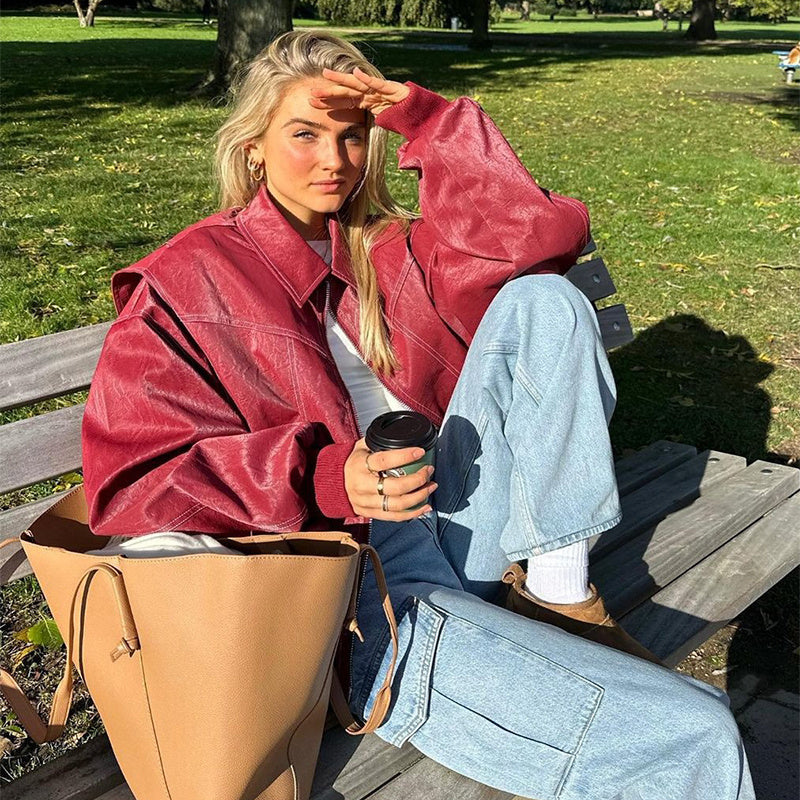 The Effortless Chic Faux Leather Moto Jacket
