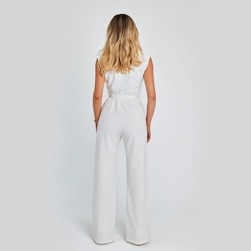 The Elegant Sleeveless Wide-Leg Jumpsuit