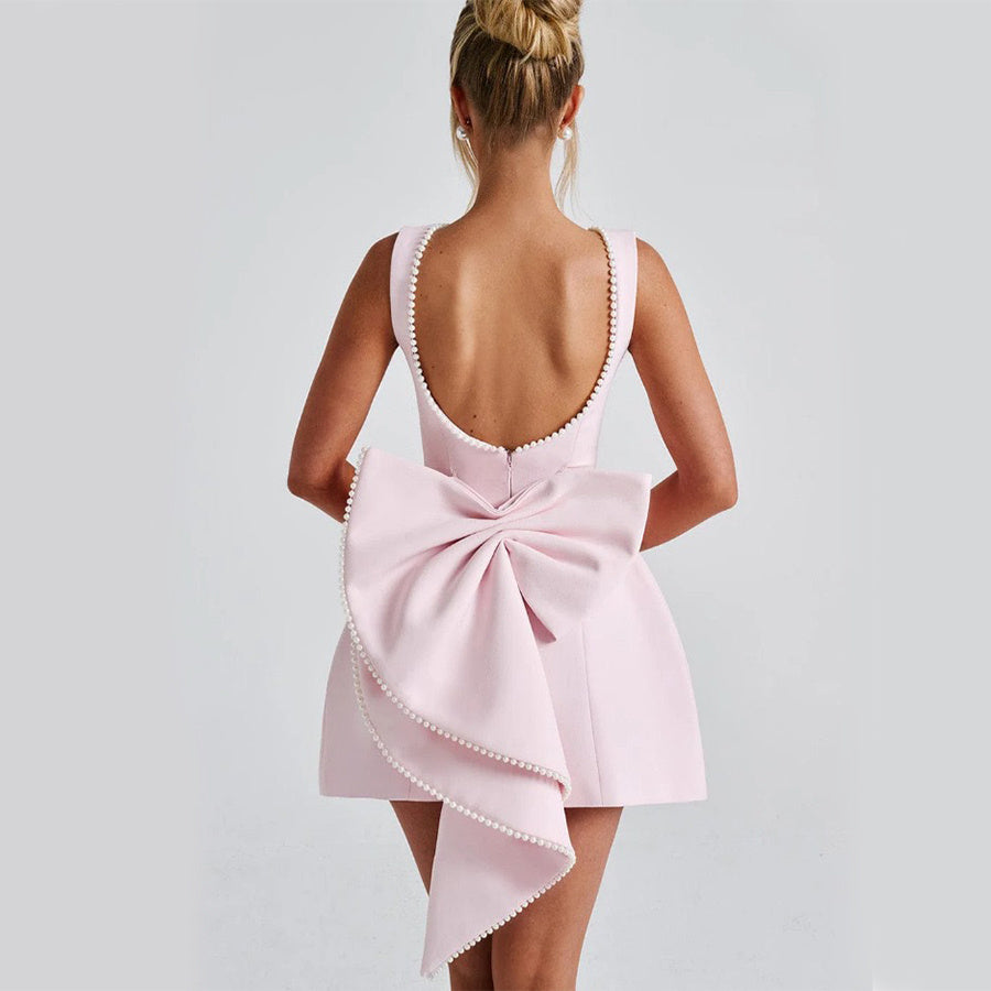The Pearl & Bow Backless A-Line Party Dress