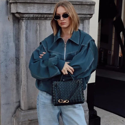 The Effortless Chic Faux Leather Moto Jacket