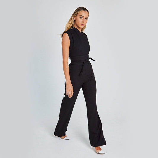The Elegant Sleeveless Wide-Leg Jumpsuit