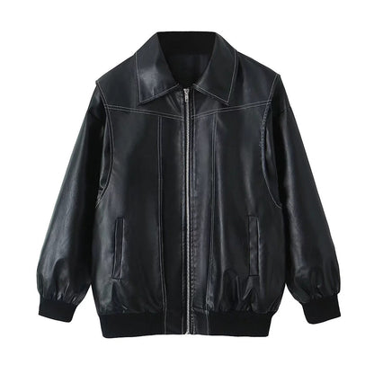 The Effortless Chic Faux Leather Moto Jacket