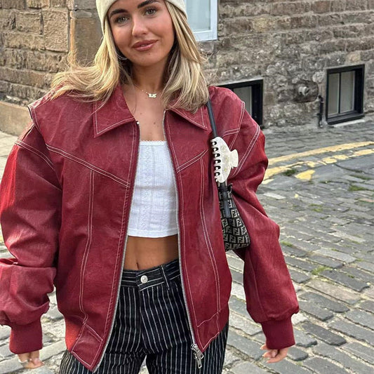 The Effortless Chic Faux Leather Moto Jacket