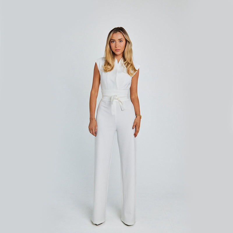 The Elegant Sleeveless Wide-Leg Jumpsuit