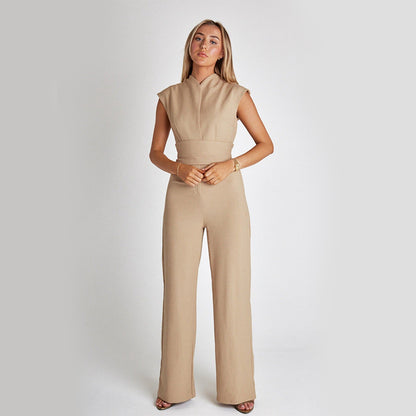 The Elegant Sleeveless Wide-Leg Jumpsuit