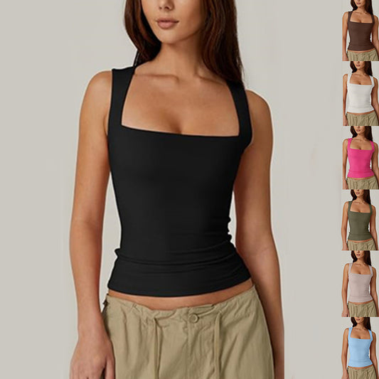 The Essential Square-Neck Ribbed Tank Top