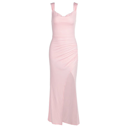 The Elegant Slit Maxi Dress with Back Tie