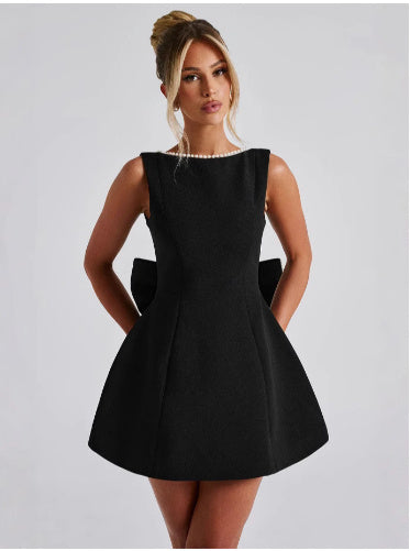 The Pearl & Bow Backless A-Line Party Dress