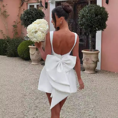 The Pearl & Bow Backless A-Line Party Dress
