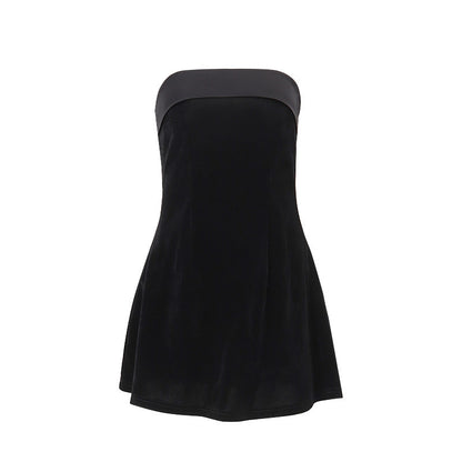 The Glamorous Satin Tube-Top Mini Dress