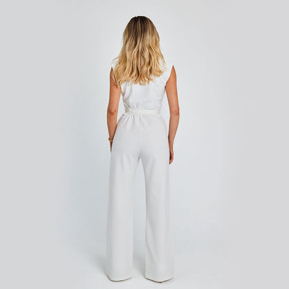 The Elegant Sleeveless Wide-Leg Jumpsuit